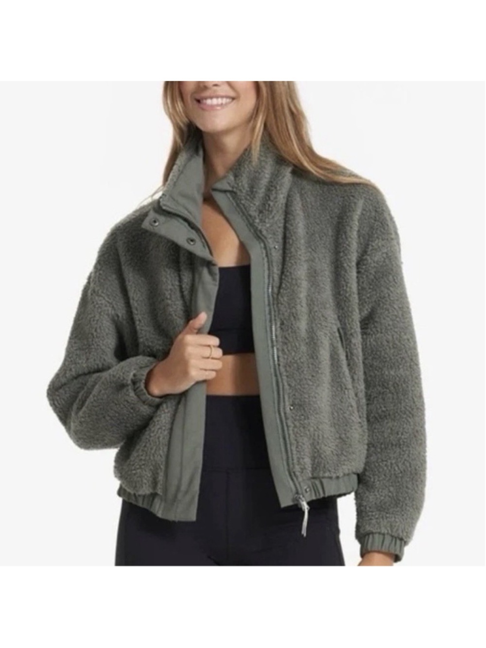 Vuori Cozy Sherpa Full Zip Jacket Hiking Outdoor Soft Women’s Size Small - Picture 3 of 10